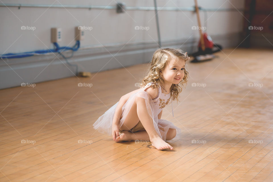 Girl in tutu dress