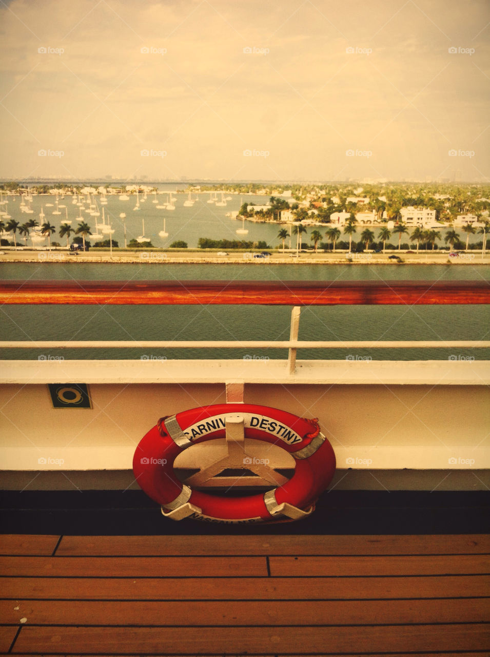 A view from onboard a cruise ship.