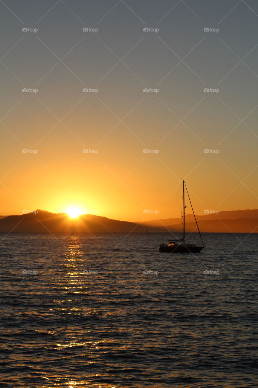 Sunset, Water, Sea, Dawn, Ocean