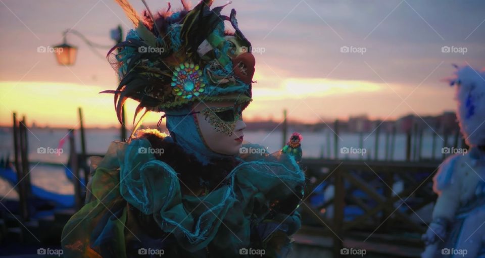 Carnevale di Venezia. Maschere in posa.