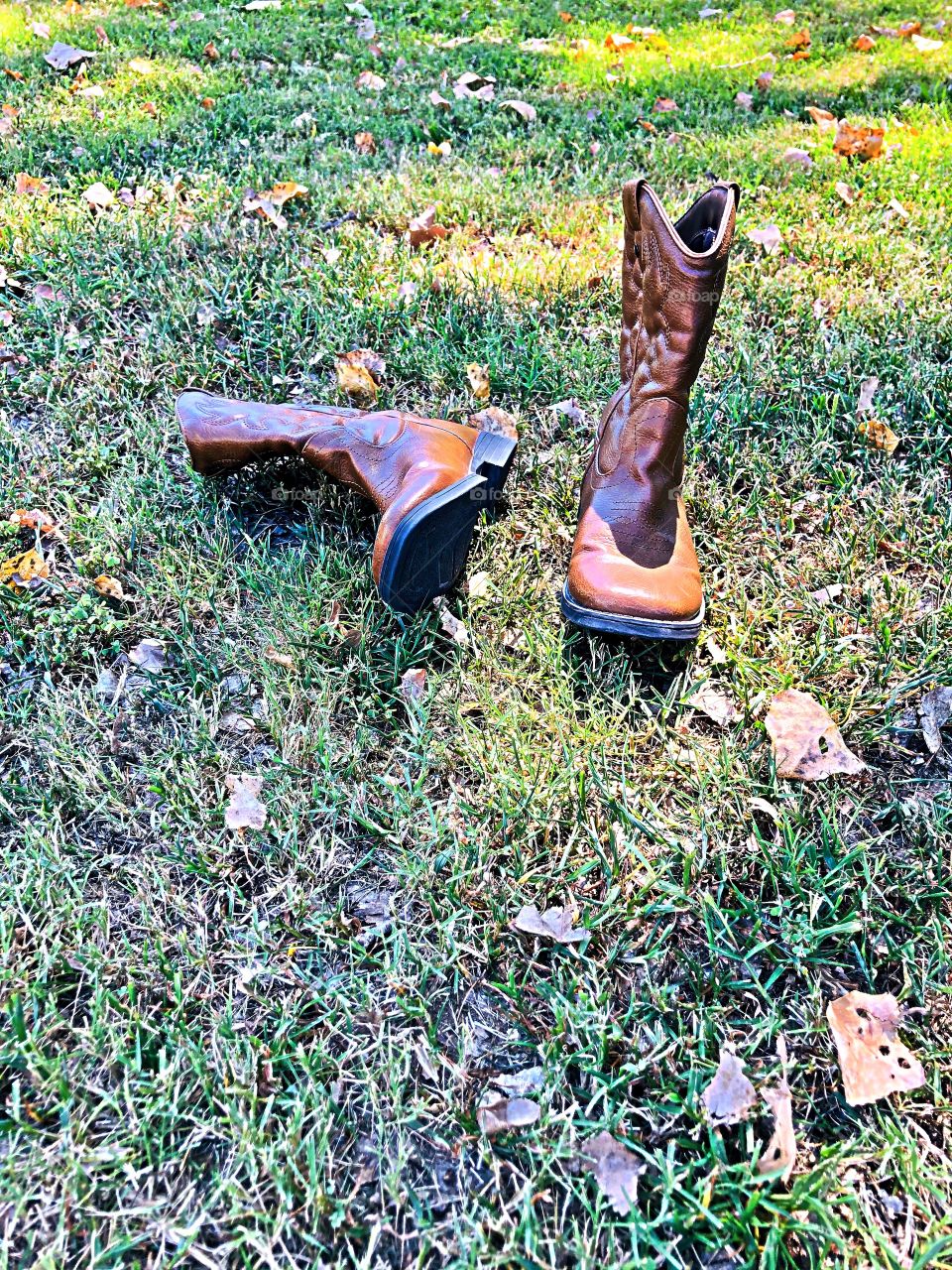 Boys Boots left outside