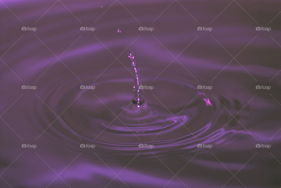 Purple color story: water drops