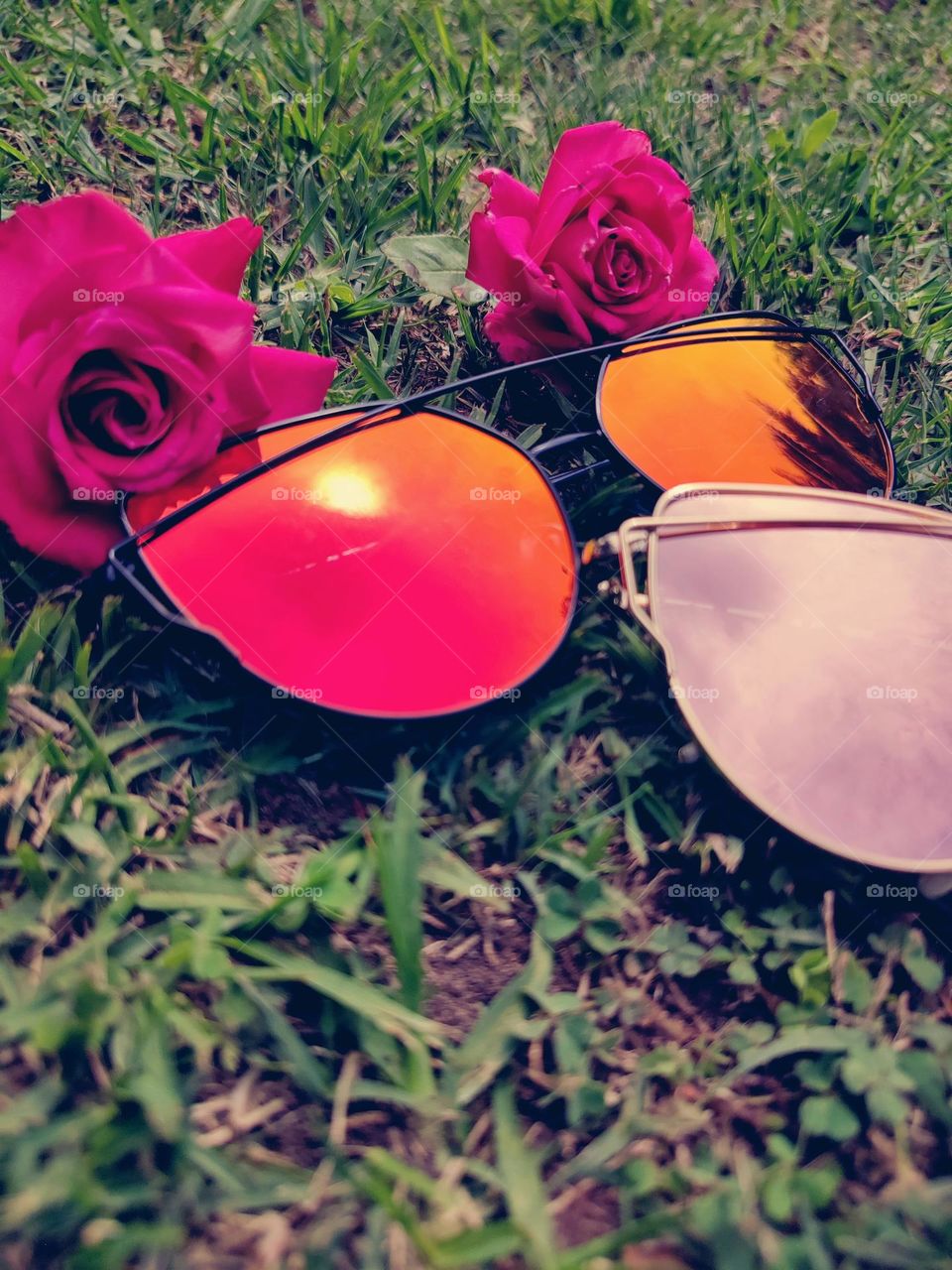 Reflection in sunglasses,