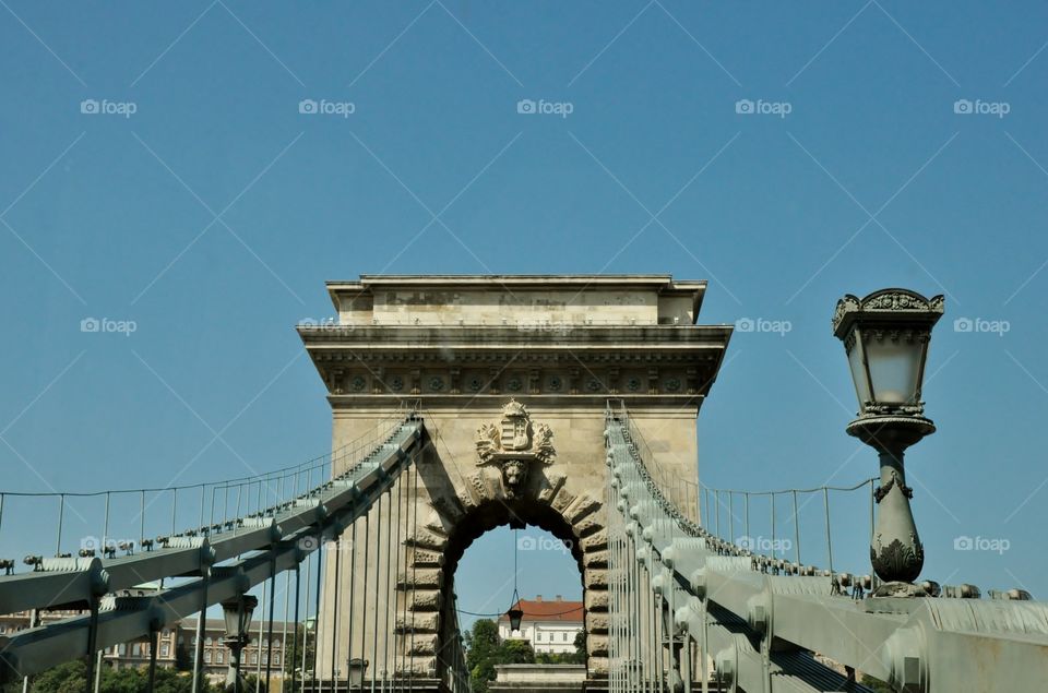 View from bridge in Budapest 
