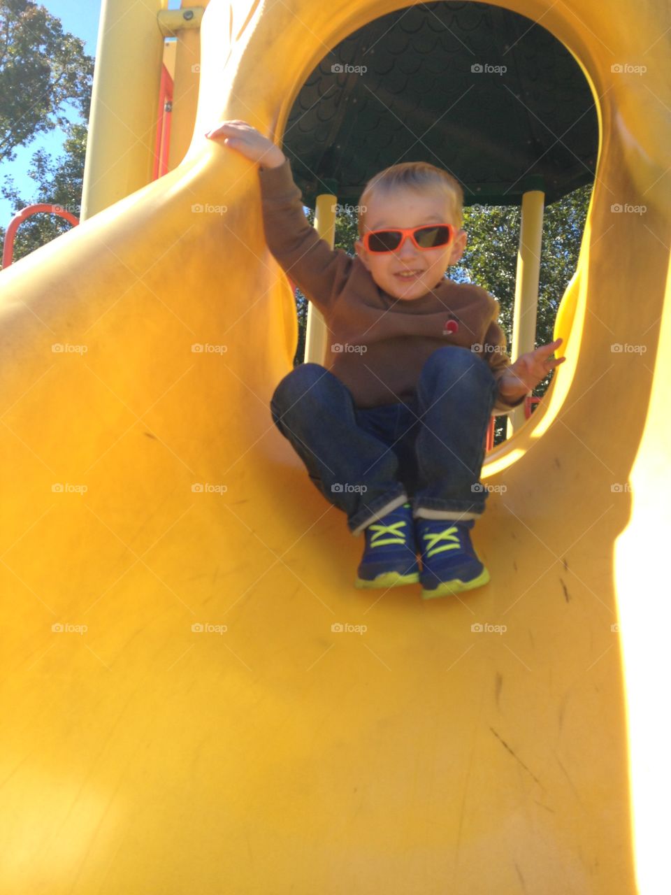 Playing at the park 