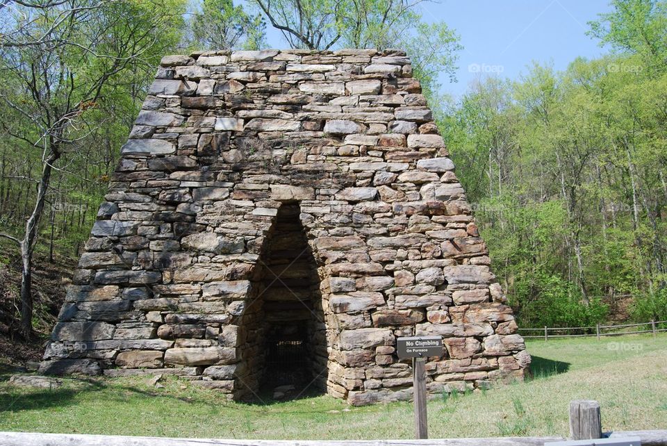 Old furnace building ruins 1847