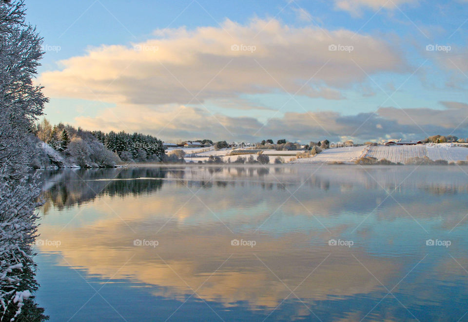 Scenic view of lake