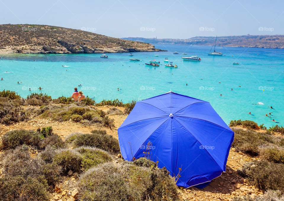 Beach, Seashore, Umbrella, Water, Travel