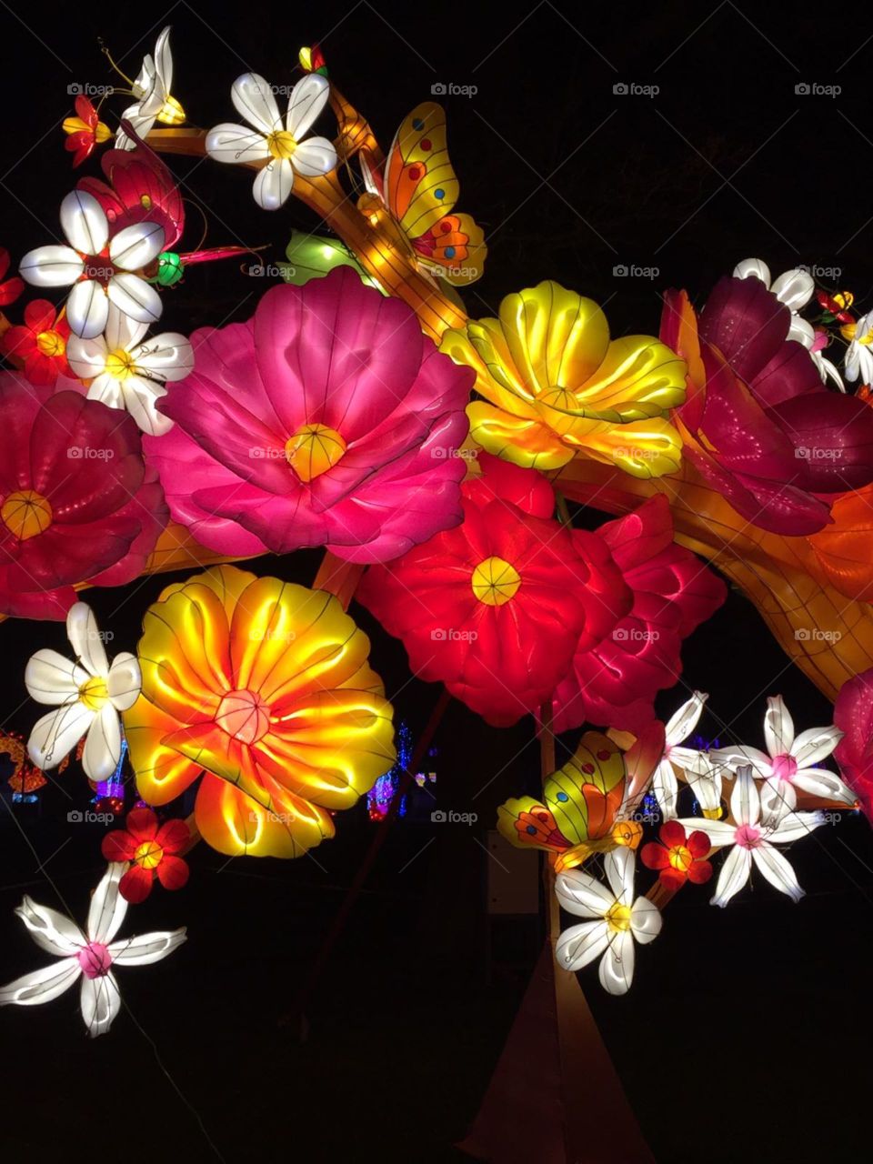 flower silk lanterns