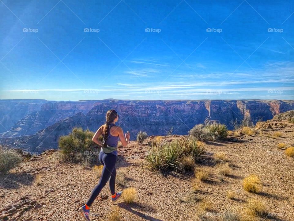 jogging the rim of grand canyon