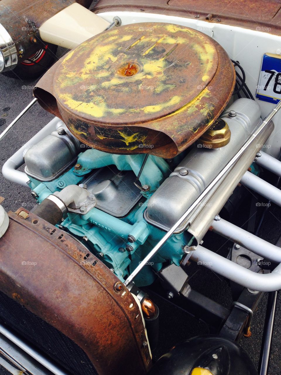 Ray Rod Engine. Bonneville Salt Flats Car Show