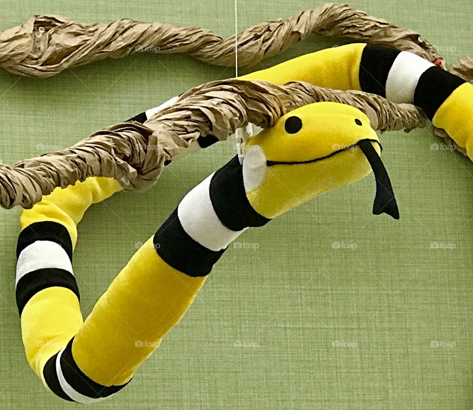 Yellow Stuffed Snake