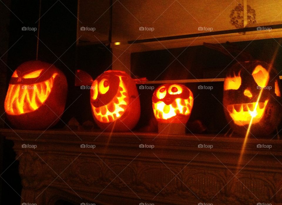 Halloween pumpkin lanterns