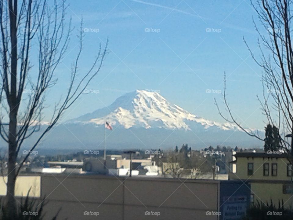 Mt Rainier from near County-City Building, 10th St & Yakima Ave, Tacoma WA