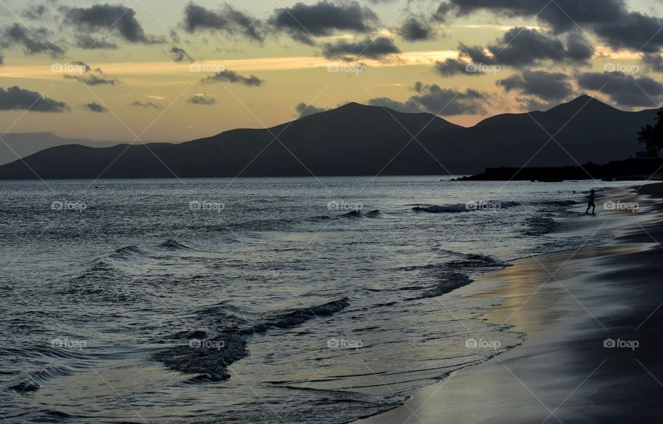 Water, Sunset, Beach, No Person, Ocean