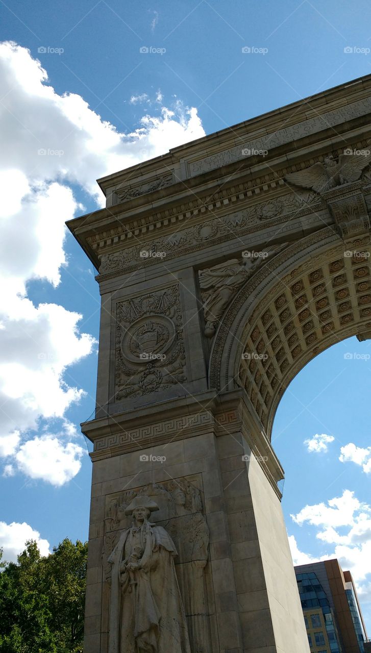 A Corner of the Arch in Washington Square Park
