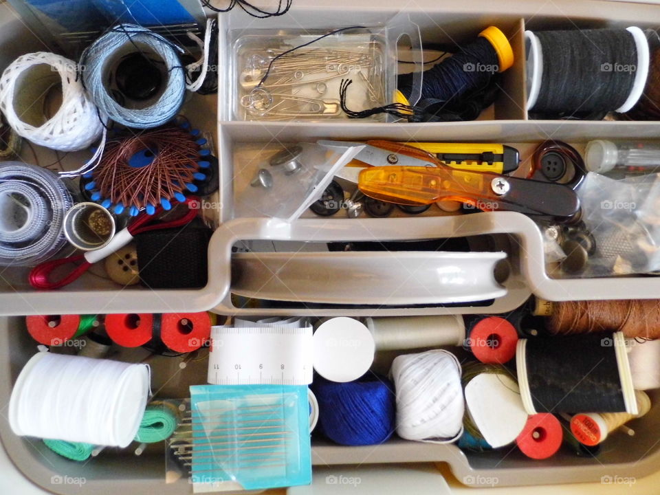 handwork or sewing needle in the box