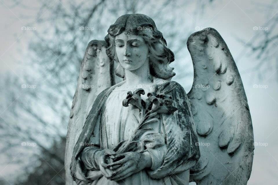 Angel on a gravestone