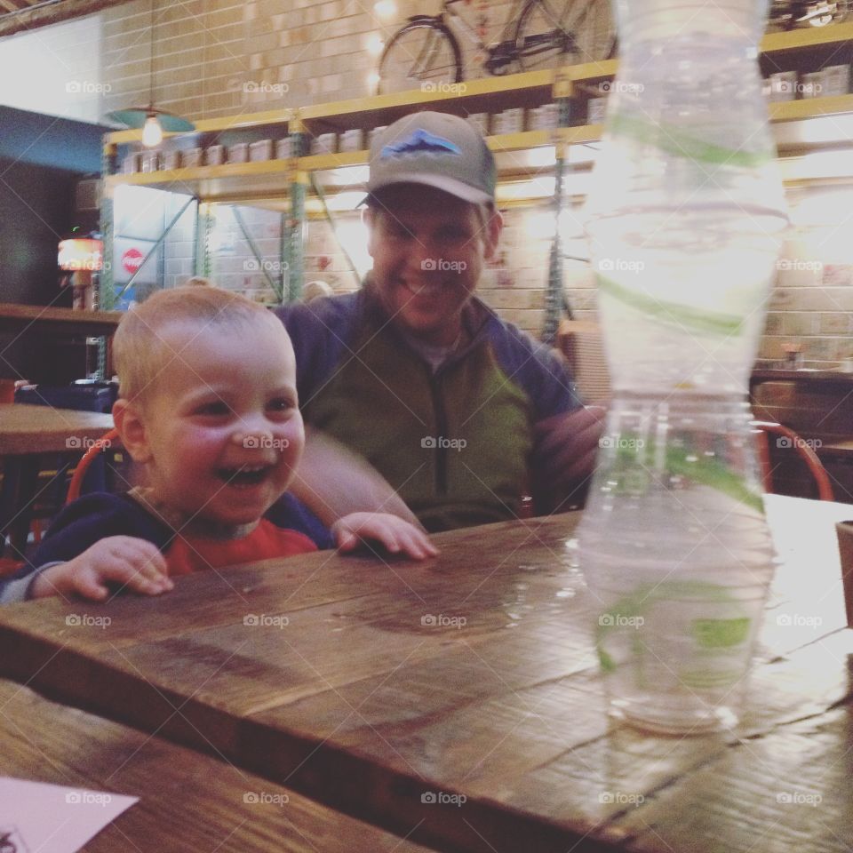 Father and son in Denver, Colorado December 2016