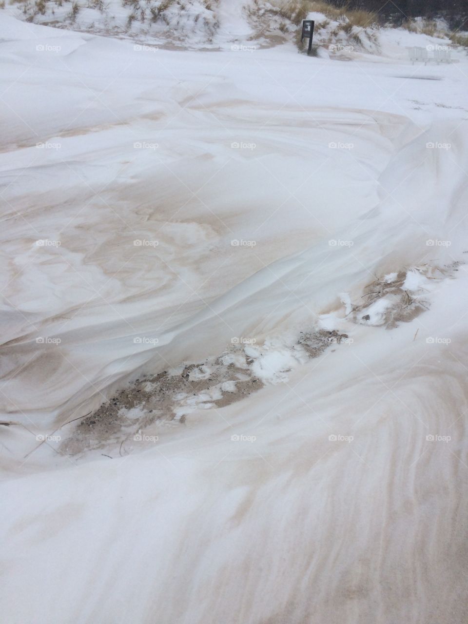 Snow/Ice/sand mix on beach
