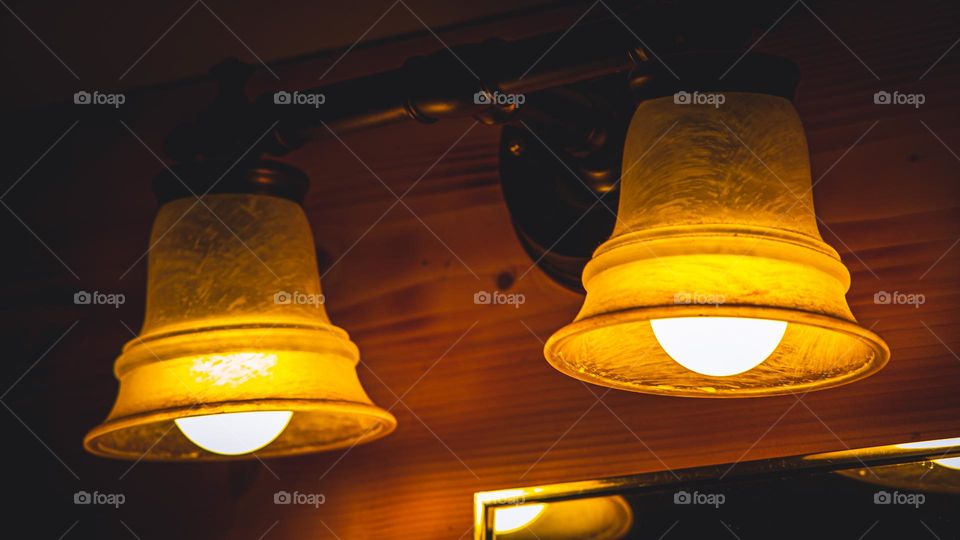 Beautiful lights caught in the mirror 