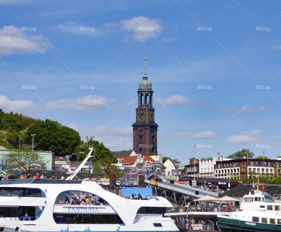 The old church Tower from the Michel in Hamburg - Germany - 