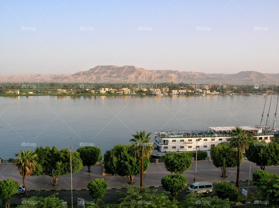 High angle view of nile river