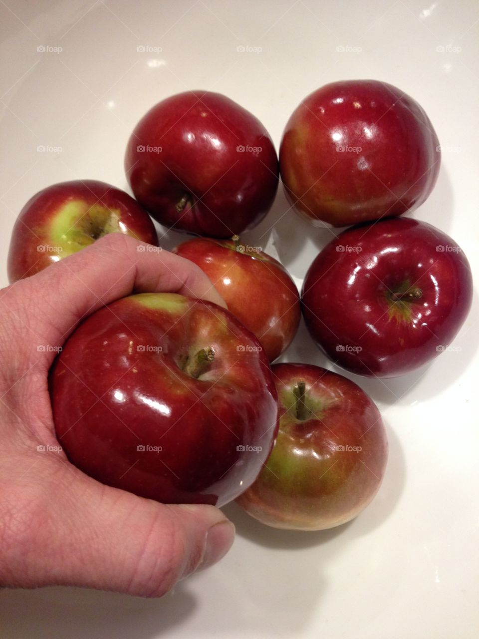 Picking fruit apples