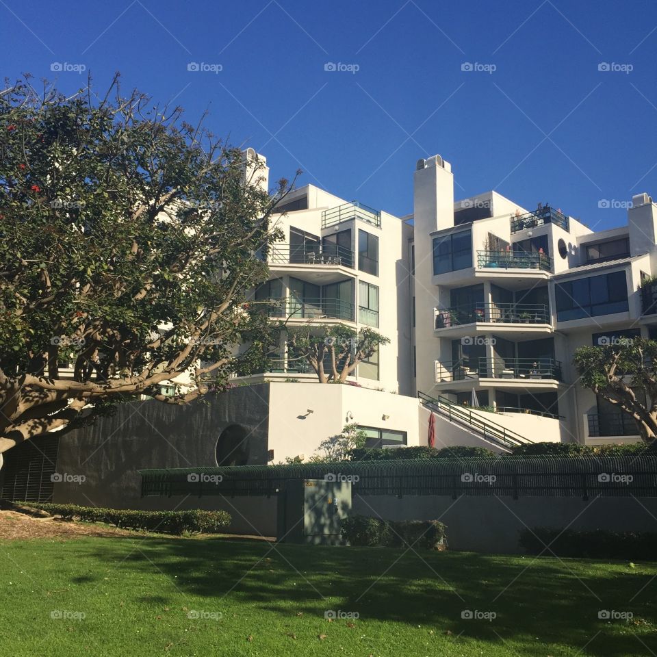 Apartments on Venice Beach. Fancy apartment building right next to Venice Beach, CA.