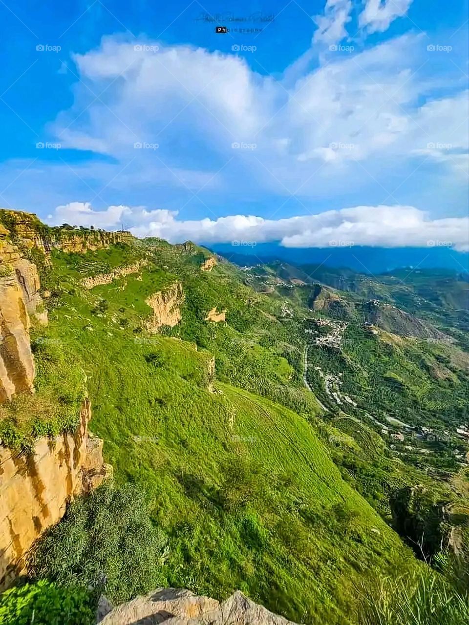 Glory be to God, the magnificent and picturesque view and the natural green trees are a view that is nothing more wonderful than it
