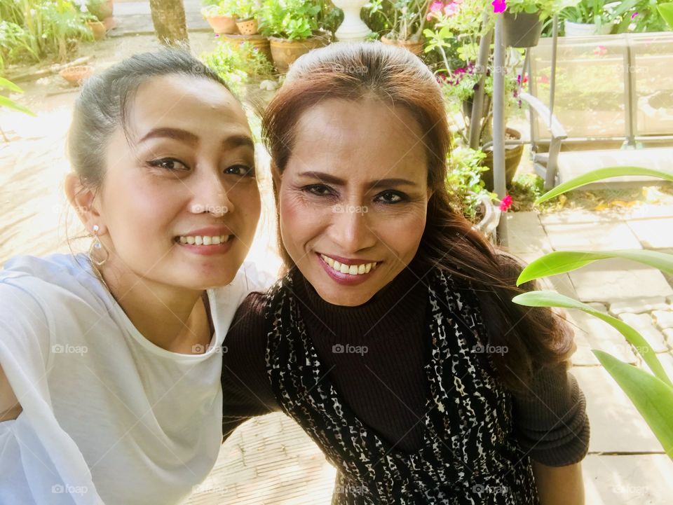 Happy New Year with mother 