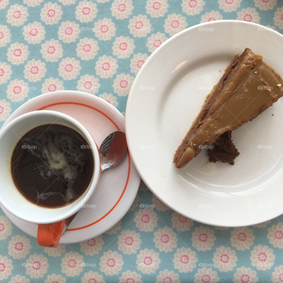Coffee and home baked cake