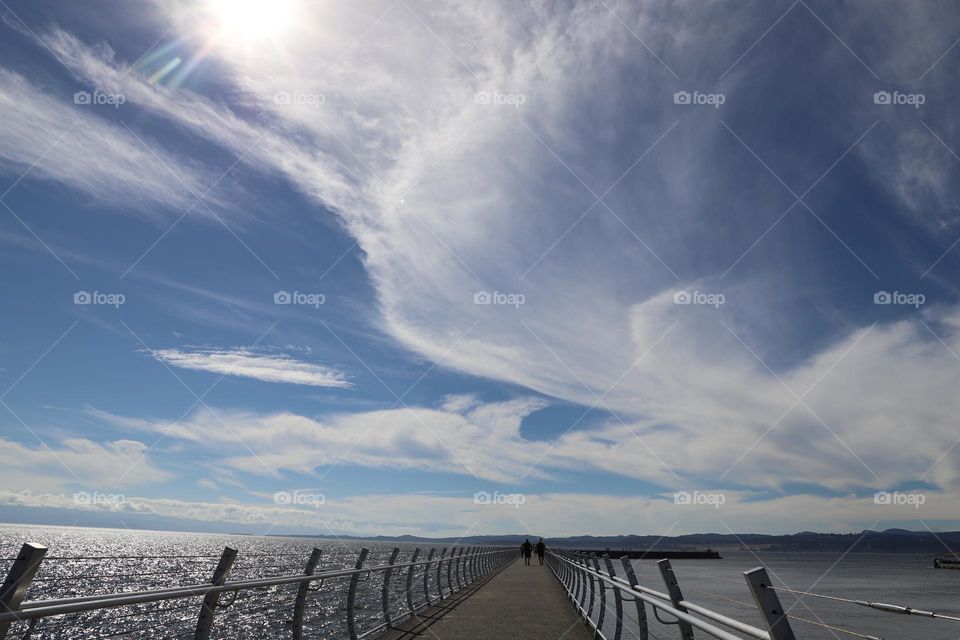 clouds over the ocean 