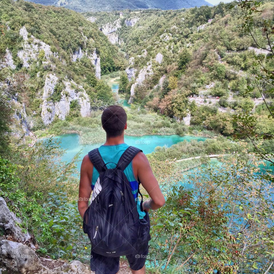 Hiking in the mountains of Croatia featuring the Plitvice Lakes