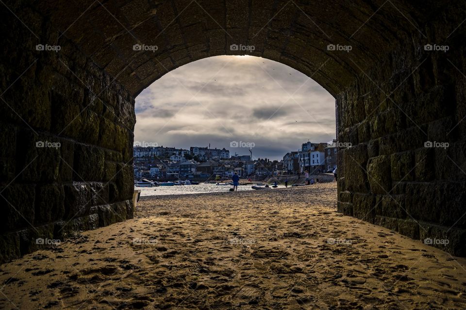 Cloudy day in St.Ives, Cornwall, England.