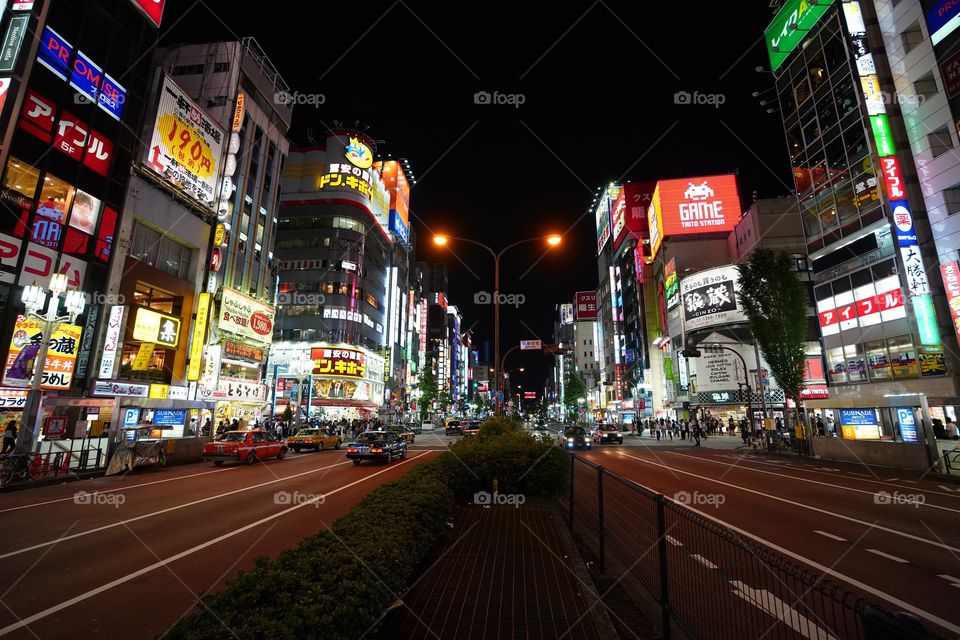 Night photography of Tokyo