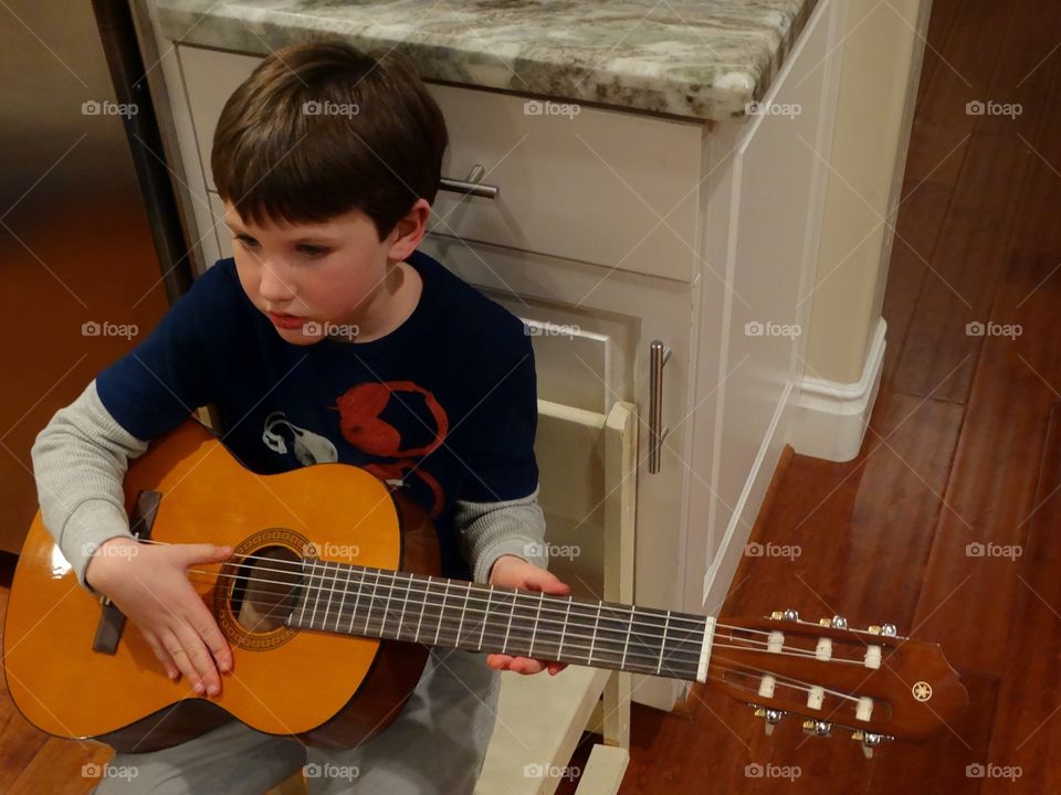 Music, Child, Guitar, Girl, People