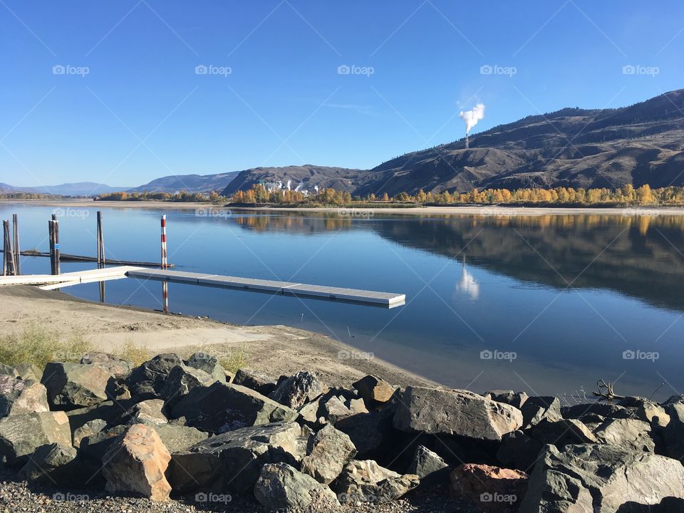 Float plane dock on a Canadian river