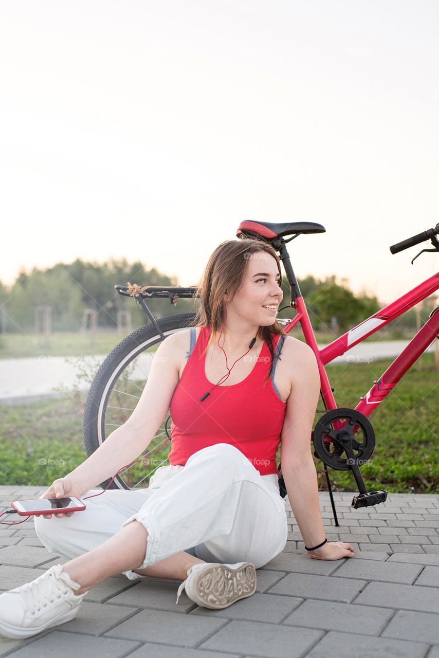 woman on bike