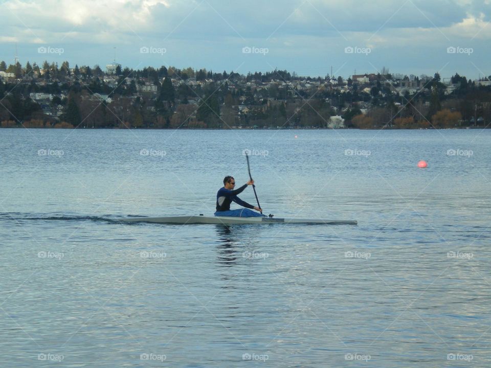Kayaking is a cool sport in summer