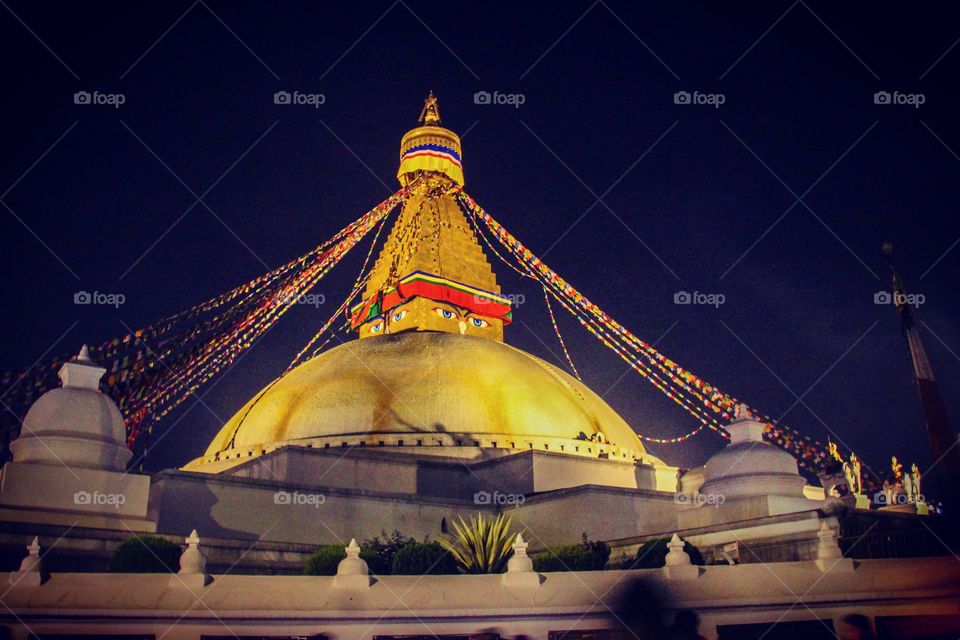 Bouddha Stupa, one of the world heritage site in Nepal