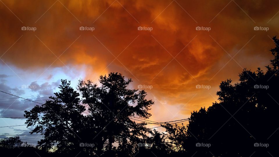 sunset rainclouds