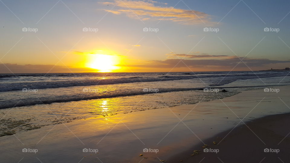 Beautiful beach sunset