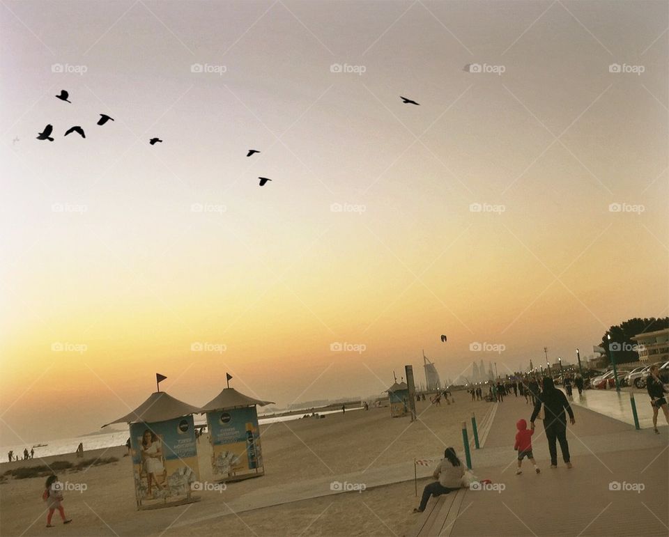 Evening at the beach 