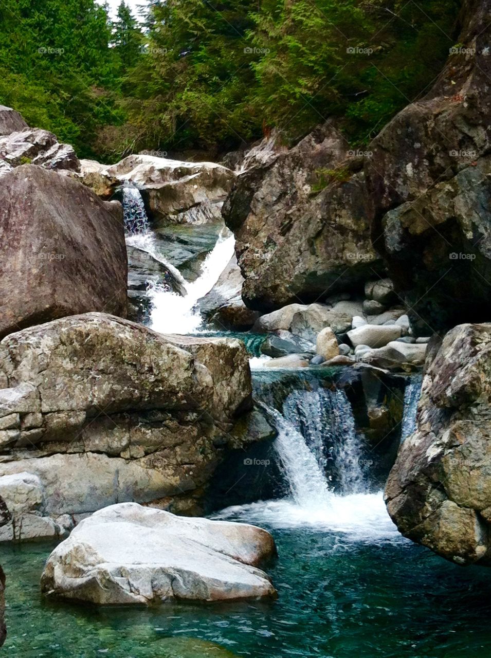 Cool waterfalls on a hot day