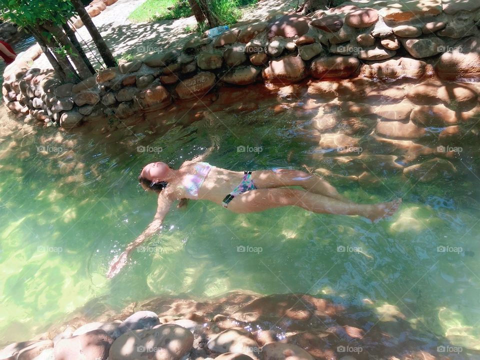Hot springs in the summertime