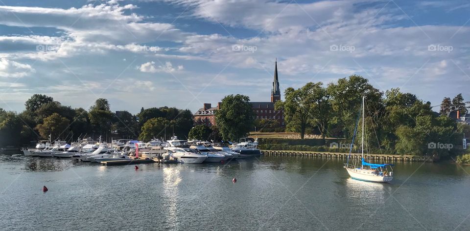 Chesapeake Bay in Annapolis Maryland  - quite the display of fancy boats of all kind