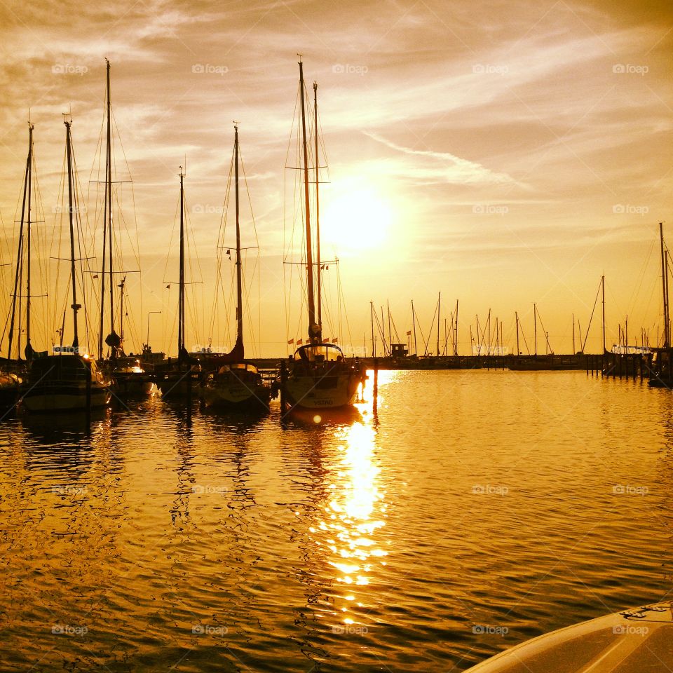 Sunset harbour 
