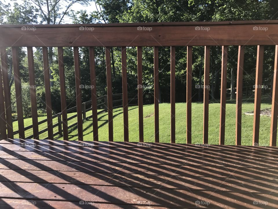 Wooden deck with shadow-Symmetry 