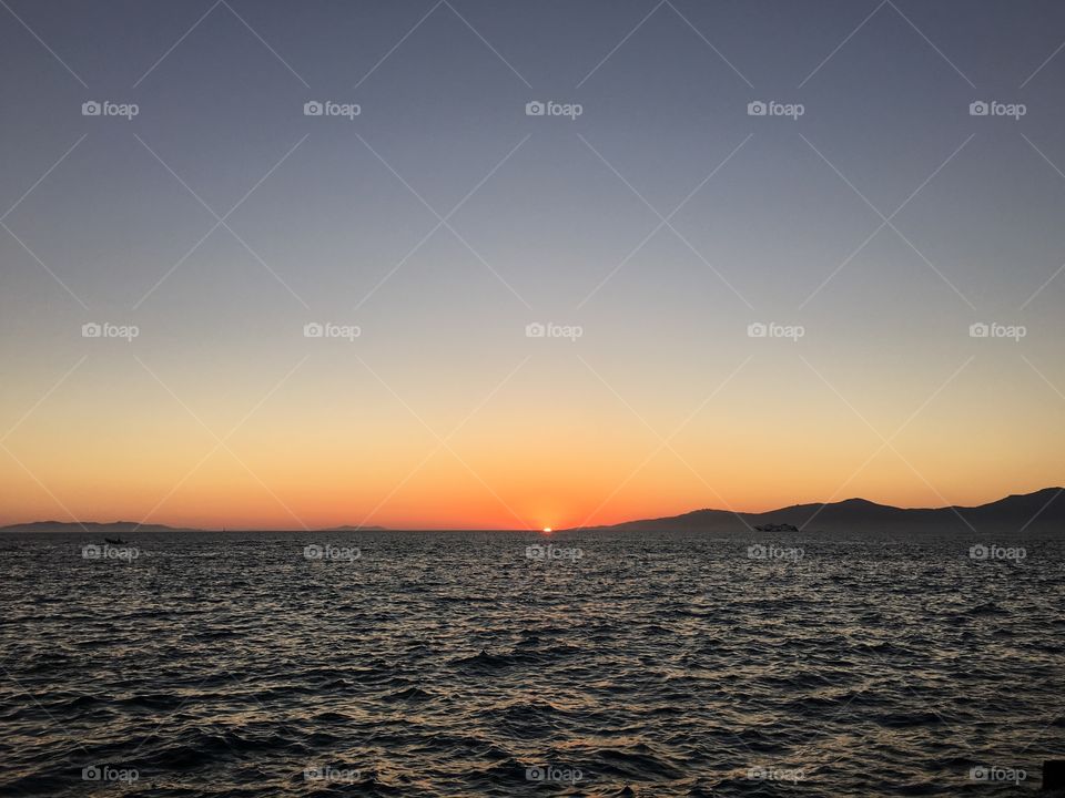 Sunset, Sea, Water, Sun, Beach